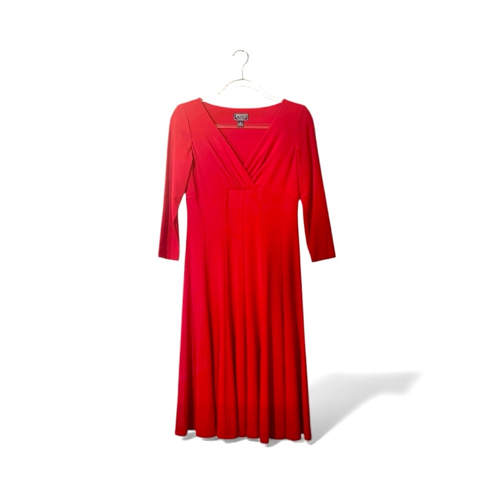 Ralph Lauren Vibrant Red Long Sleeve Dress